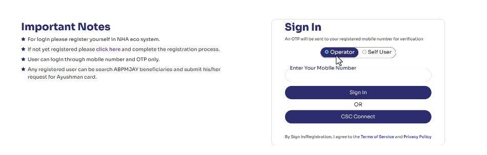 Ayushman Bharat Id Registration