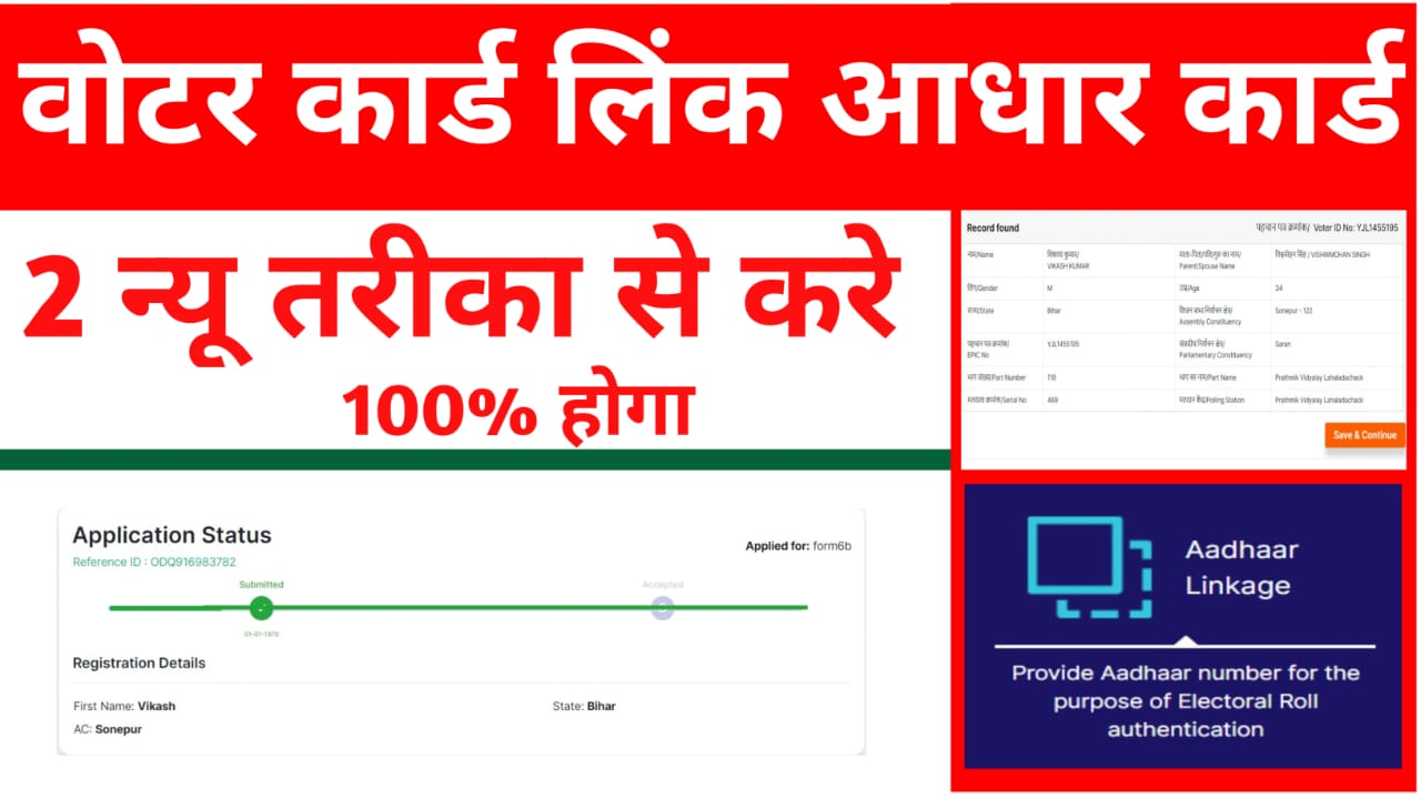 Voter card link with aadhar